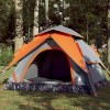 Cort Camping Gossi Cupola 3 Persoane, Gri/Portocaliu, Montare Rapida, Impermeabil, Poliester, 230x200x148cm, Camping, Bestway