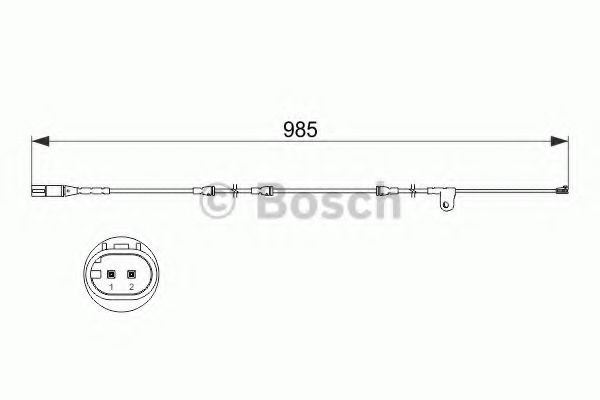 Senzor de avertizare,uzura placute de frana BMW X5 (F15, F85) (2013 - 2016) BOSCH 1 987 473 520