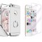 Pachet husa Apple iPhone 6/6S, MyStyle Elegance Luxury 3in1 Ring Silver, folie de sticla gratis