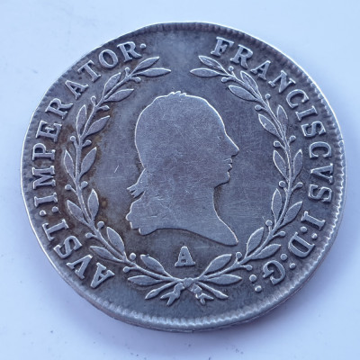 Austria 20 kreuzer 1814 A/ Viena argint Francisc l foto