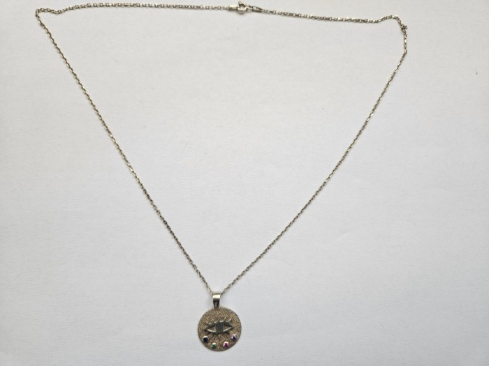 Lant din argint aurit cu pandantiv #3001