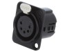 Soclu XLR Mamă 5 Pin Argintat 50V 7.5A, DELTRON