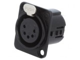 Soclu XLR Mamă 5 Pin Argintat 50V 7.5A