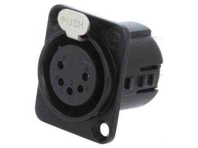 Soclu XLR Mamă 5 Pin Argintat 50V 7.5A foto