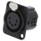 Soclu XLR Mamă 5 Pin Argintat 50V 7.5A