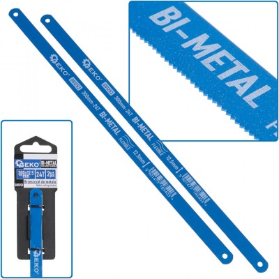 Set lame pentru fierastrau bi-metal, 300 x 12.5 mm, 24 T, 2 elemente, Geko G01253 foto