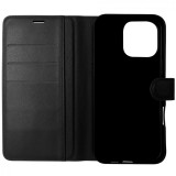 Husa tip carte cu stand Techsuit, aspect piele neagra, pentru Apple iPhone 16 Pro Max