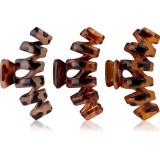 Brushworks Tortoiseshell Claw Clips clama de par 3 buc