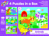 Set 4 puzzle-uri - Animalute - 5 piese, Galt