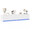 Gossi comoda tv de perete cu lumini led, alb, 180x31x38 cm