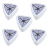Set 5 Suporti pentru Prosop de Baie sau Bucatarie, Impermeabili si Autoadezivi cu Sistem Push Free, Montare pe Perete, 5 x 2.3 cm, Alb