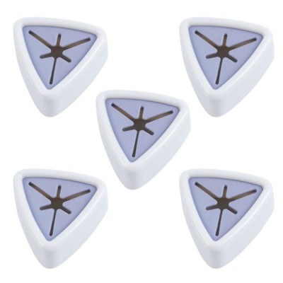 Set 5 Suporti pentru Prosop de Baie sau Bucatarie, Impermeabili si Autoadezivi cu Sistem Push Free, Montare pe Perete, 5 x 2.3 cm, Alb foto