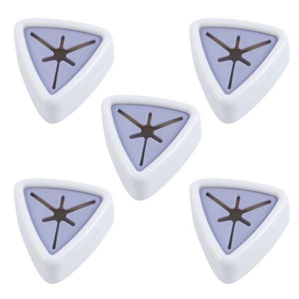 Set 5 Suporti pentru Prosop de Baie sau Bucatarie, Impermeabili si Autoadezivi cu Sistem Push Free, Montare pe Perete, 5 x 2.3 cm, Alb