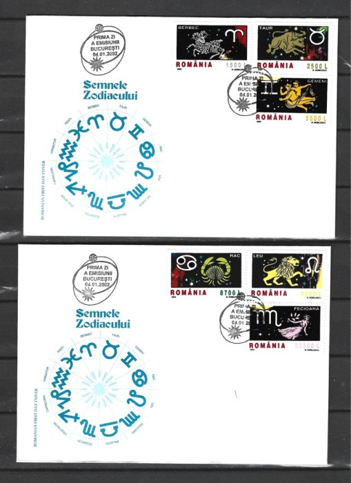 ROMANIA 2002 - SEMNELE ZODIACULUI (II), FDC - LP 1576