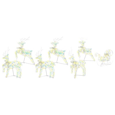 Renii LED cu 40 LED 7 pcs Multicolor PET foto