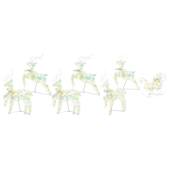 Renii LED cu 40 LED 7 pcs Multicolor PET