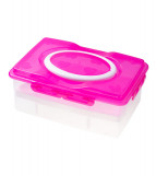 Cutie de depozitare pentru 24 oua din plastic, roz transparent, Oem