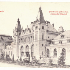 1605 - TIMISOARA, Railway Station, Romania - old postcard - used - 1908