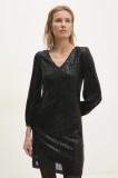 Answear Lab rochie culoarea negru, mini, dreaptă