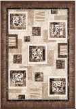 Cumpara ieftin Covor Model Luna 1835-12, Marime 60 x 110 cm, Crem, Maro, Inaltime Fir 6 mm, Antialergic, Polipropilena, Living, Dormitor, Sufragerie, Birou