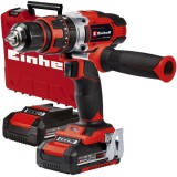 Einhell TE-CD 18/48 Li-i PXC - Masina de gaurit si insurubat cu percutie cu 2 acumulatori Li-Ion 18 V 2 Ah 48 Nm led iluminare valiza plastic
