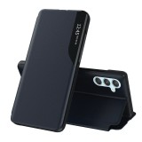 Husa compatibila cu samsung galaxy a34 5g, magnetic close, vizualizare stand, slim, navy