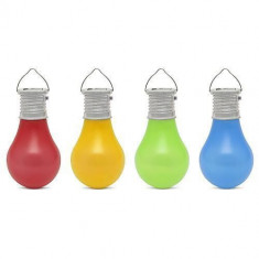 Lampa solara pentru gradina, tip bec, LED, multicolor, set 24 buc, 5.5x10 cm, Becrux foto