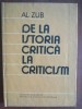 De la istoria critica la criticism- Alexandru Zub