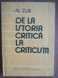 De la istoria critica la criticism- Alexandru Zub