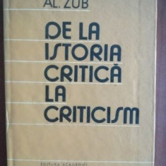 De la istoria critica la criticism- Al. Zub