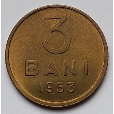 Rom&acirc;nia, 3 Bani 1953, UNC.