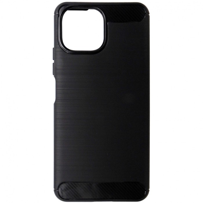 Husa tip capac spate Carbon silicon neagra pentru Xiaomi Mi 11 Lite, 11 Lite 5G NE