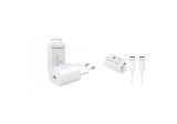 Incarcator retea Super Fast Charging cu cablu USB-C la USB-C pentru Samsung A54/A52/A52S/A53/A23/A33/A70/A80/S20/S20 FE/Note 20, USB C, 25W, Alb, Blis