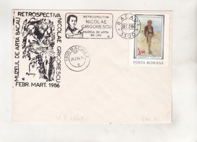 bnk fil Plic ocazional Retrospectiva N Grigorescu Bacau 1986 foto