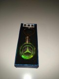 Cumpara ieftin Breloc Auto Cristal LED Logo Mercedes-Benz + 3 Baterii Rezerva &amp; Cutie Cadou - Lumini RGB, Gravura Laser