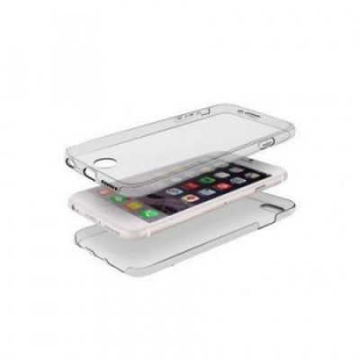 Husa protectie pentru iPhone 7+ ultra slim TPU fata-spate transparent foto