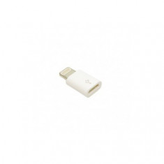 Adaptor MicroUSB - iPhone 5/6 Alb Bulk