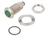 Lampă de control LED verde 12-28V &Oslash;12,7mm