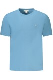 Cumpara ieftin Calvin Klein Jeans tricou barbati din bumbac cu decolteu la baza gatului si imprimeu cu logo, Albastru deschis, S