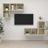 vidaXL Dulapuri TV montate pe perete, 4 buc., stejar sonoma, PAL