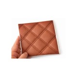 Material imitatie piele matlasata tapiterie romb maro cusatura maro auto si casa Cod: Y01MM