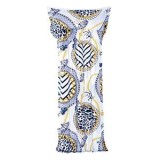 Saltea gonflabila cu perna, model fluturi si pene, alba si albastra, 1.71x0.66m, CMCLASS