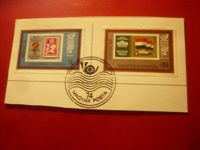 Carton Reclama la Expozitia Ibra&amp;#039;73 Ungaria cu 2 valori foto