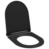 Capac WC cu inchidere silentioasa, eliberare rapida, negru
