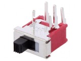 Comutator glisant 3 Poz SPDT 1,5A 250VAC ON-OFF-ON THT TS40