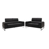 Cumpara ieftin Set 2 canapele cu 2 locuri Shea Pako World Negru 198x80x87 cm
