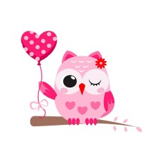 Sticker decorativ Bufnita, Multicolor, 43 cm, 3291ST foto