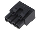 Regletă de conexiuni deconectabilă DEGSON 7,5mm 4 piste neagră