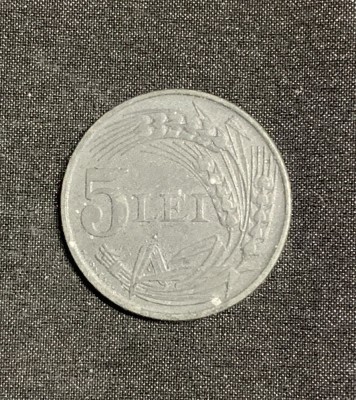 Moneda 5 lei 1942 foto