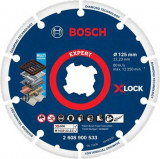 Disc diamantat Bosch 125X22.2 mm X-LOCK, pentru metal, 2608900533